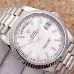 Replica Rolex Day-Date II Watch 41mm Silver Dial